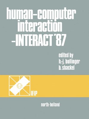 cover image of Human-Computer Interaction--INTERACT '87